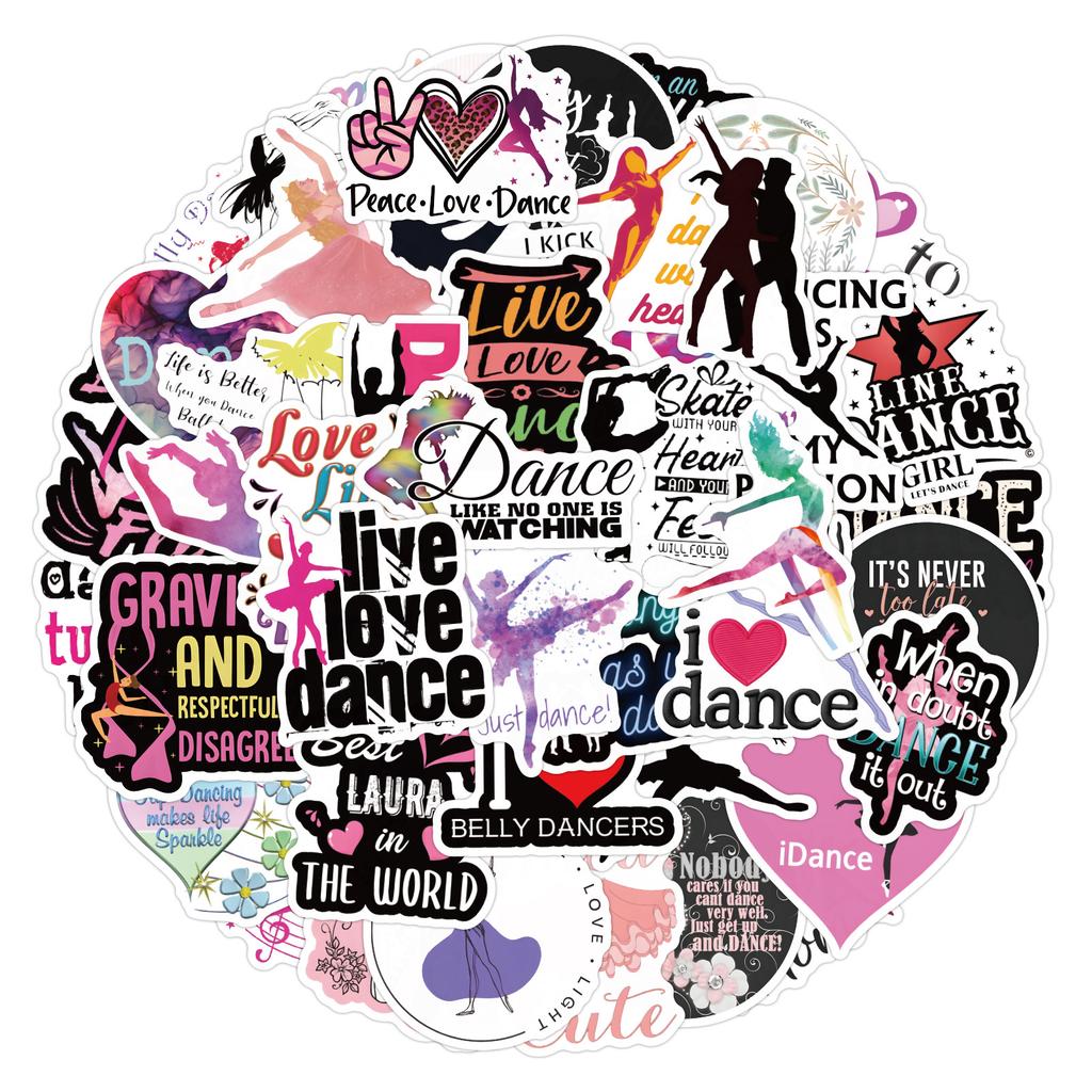 60 New Dance Graffiti Stickers Decorate Suitcase Refrigerator Water Cup Waterproof Stickers