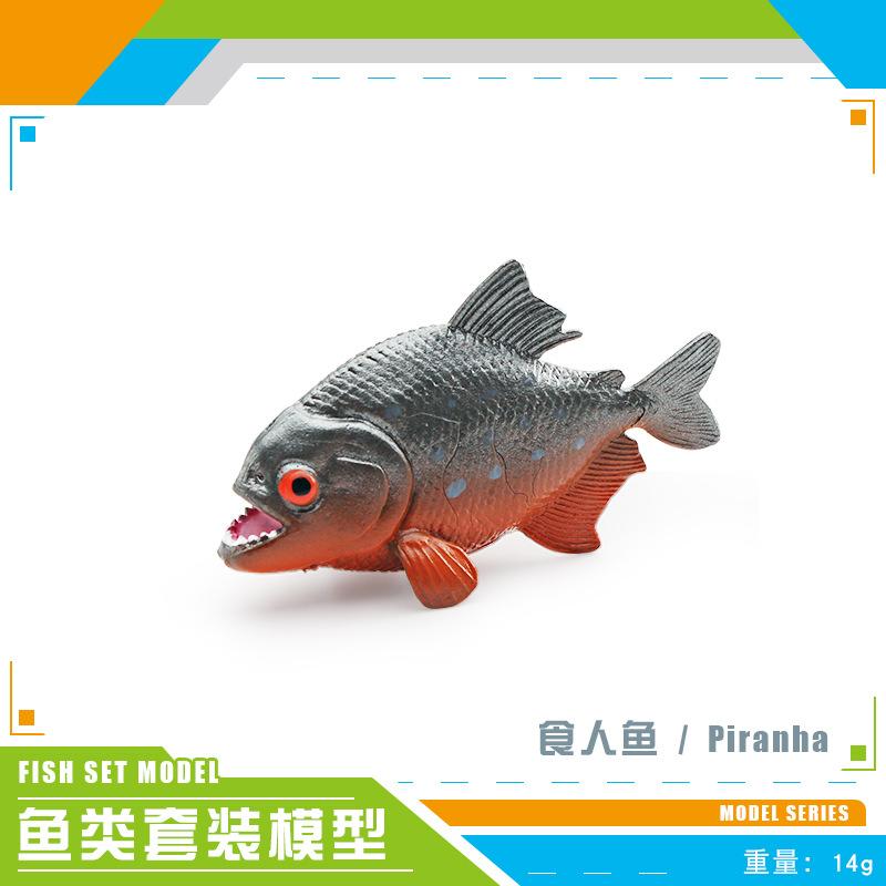 Simulation Marine Animal Fish Model Red Spot Salmon Piranha Chinese Loach Yarrow Salmon Toy