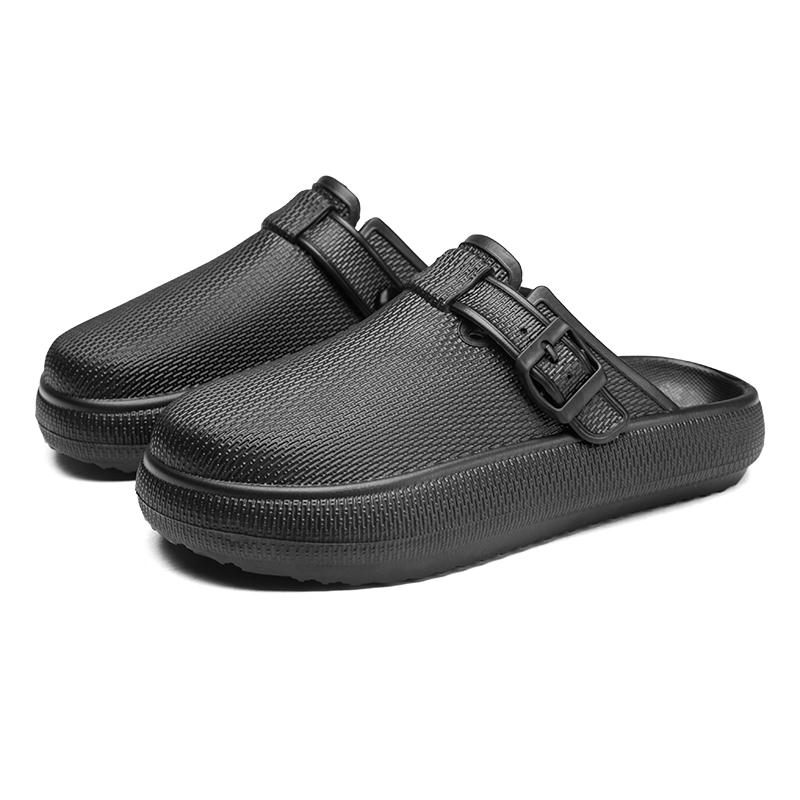 

Модные летние повседневные тапочки для пар, мужские водонепроницаемые сандалии из ЭВА, мужские нескользящие сандалии на толстой подошве для отдыха на открытом воздухе, модная пляжная обувь для мужчин 45-46 чёрный