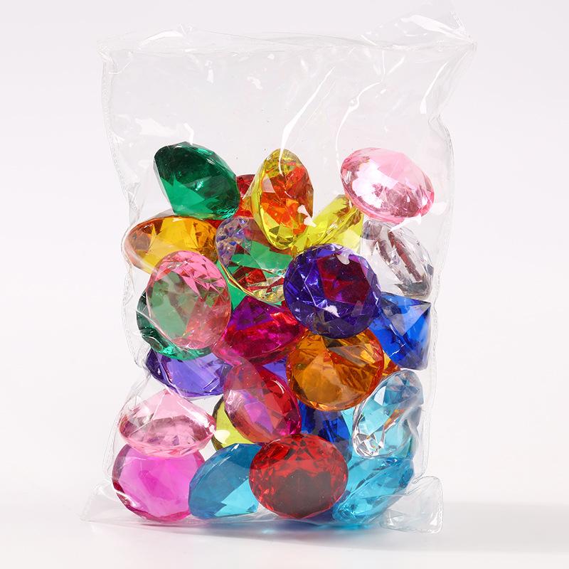 100-200Pcs Acrylic Fake Diamonds-DIY Jewelry Making Accessories Home Decor & Children's Treasure Gem | Crystal-Like Diamond Bits