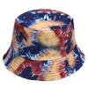 Europejsko-Amerykański Kapelusz Bucket Tie-Dye Chroniący Przed Słońcem: Dwustronny Design Graffiti dla Mężczyzn i Kobiet