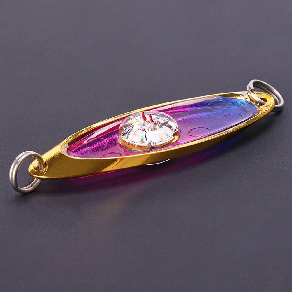 Bass Spoon Flash Lamp Eye Shape Fishing Squid Hot LED Lure Light  Night Fishing