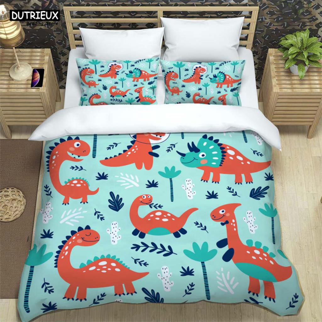 Comforter Cute Dinosaur Ed With Printed Bedding Queen Bedding Set Cute Style Bedding Set Luxury For Children Bedding Set