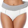 Women Plug Size Briefs High Waist Patchwork Color Breathable Panties Thicken Hip Lifting Soft Underpants