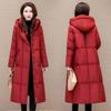 Piumino per donna Nuovo cappotto spesso sopra il ginocchio di media lunghezza per autunno e inverno per donna