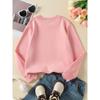 European Sizes Kids' Crewneck Sweatshirt - Black Flower with Gray Petals And Dots , Sportswear And Casual Wear, Soft And Comfortable, Clothing