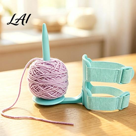 Smooth Rotation Yarn Spinner Wearable Holder with Arm Strap Rotating Ball Dispenser Armband Adjustable Anti-Tangle Stand Crocheting & Knitting