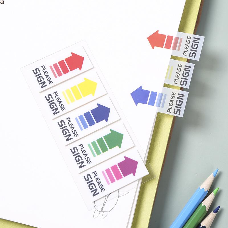 Morandi Semi-transparent Index Tabs - Student Study Labels PET Sticky Notes