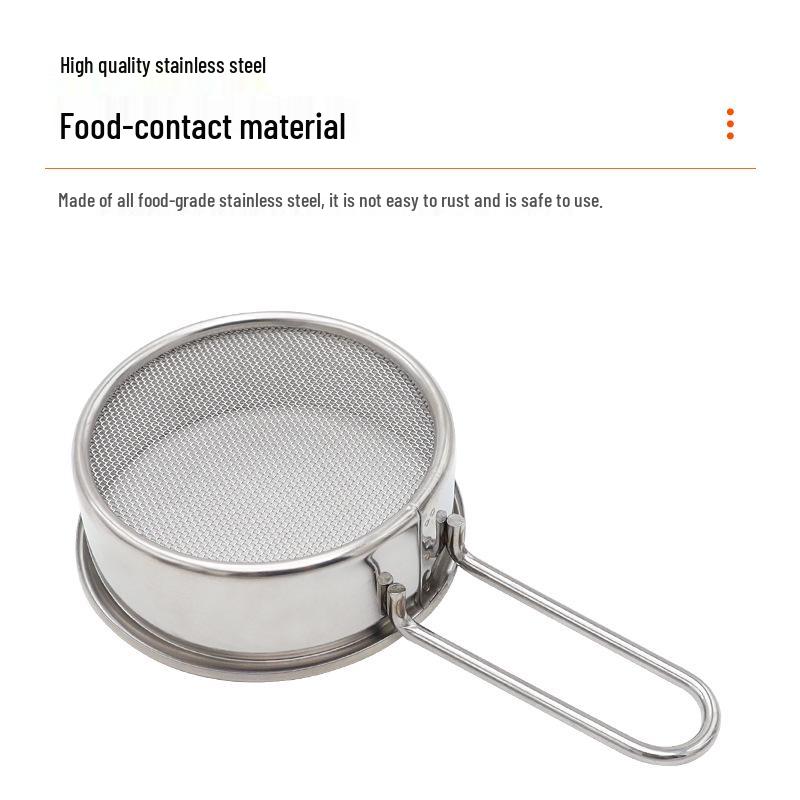 Baking & Cocoa Powder Stainless Steel 40 Mesh Sieve - Handheld Flour Sprinkler and Filter Tool