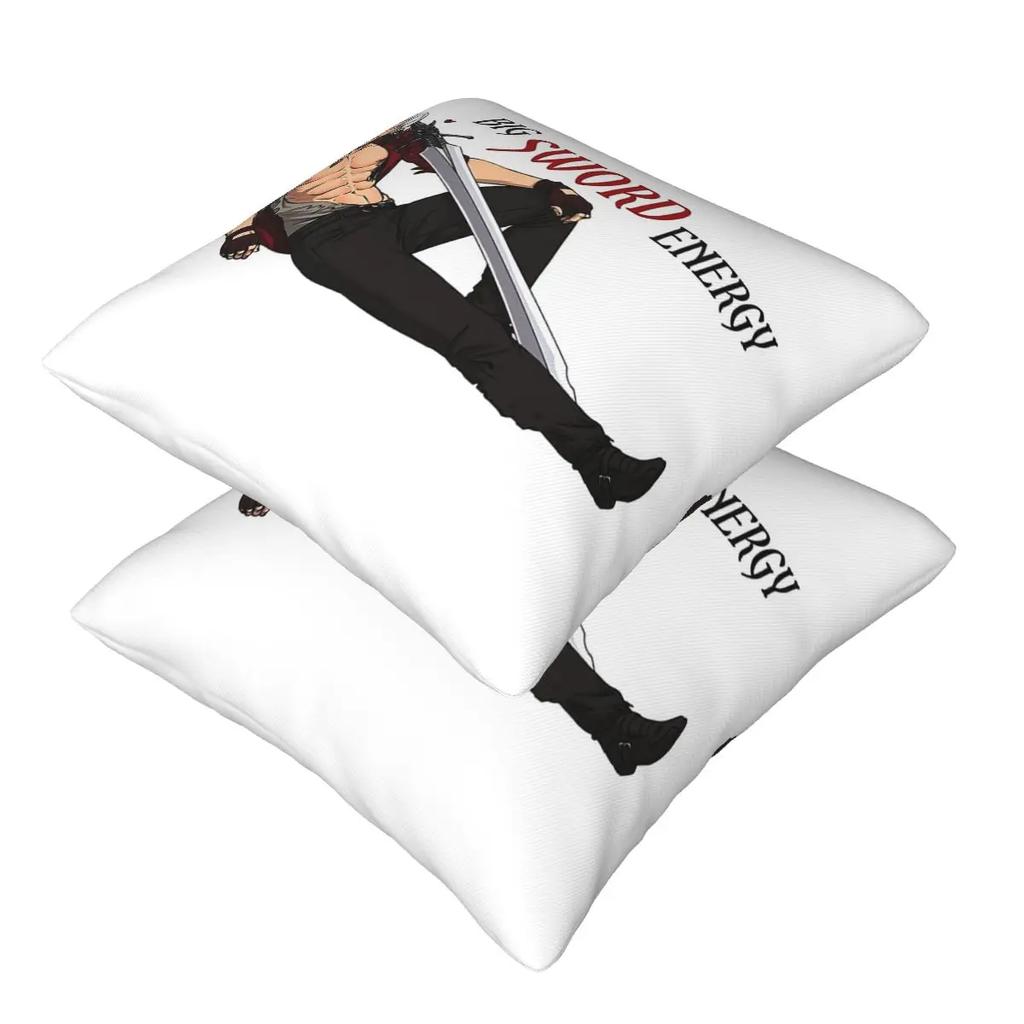 Devil May Cry Big Sword Energy 2 Pcs Square Pillowcase Pillow Cover Cushion Zip Decorative Comfort Throw Pillow For Home Sofa