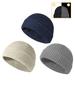 Reflective Silk Fabric Beanie Women's Warm Knit Hat Personality Outdoor Camping Headwear Night Safety Solid Color Cap