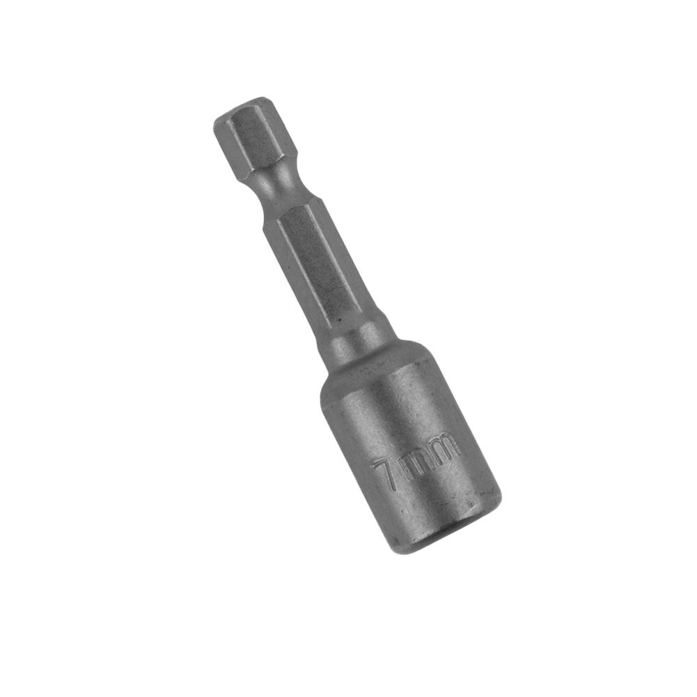 Grey Nut Driver Socket 1pc 6/7/8/9/10/11/12/13mm Chrome Vanadium Steel