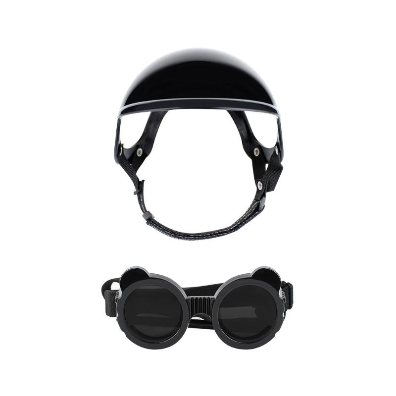 

High Strength Motorcycle Goggles Helmet For Small Pet Windproof Design Comfortable Frame Cotton Lining Dog Cats Eyewears