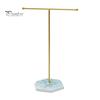 Metal T-shaped Jewelry Display Stand Necklace Holder with Stable Base Necklace Bracelet Storage Rack Jewelry Organizer