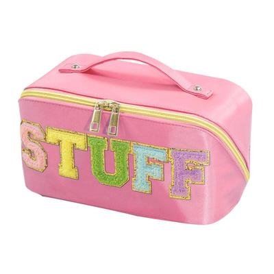 MDNG Embroidered Letter Cosmetic Travel Pouch