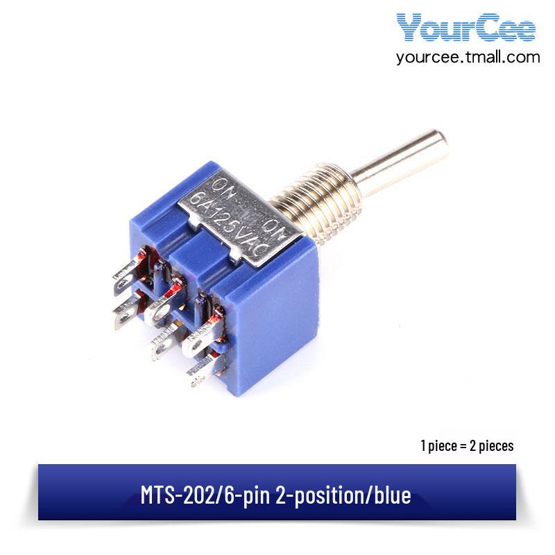SPDT/DPDT Toggle Switch: 3/6/9/12 Pins, 2/3 Positions, Optional Reset, MTS-103/202