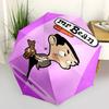 Ombrello da Viaggio a Tema Mr. Bean - 8 Stecche, Apertura e Chiusura Automatica, Design Pieghevole Portatile, Ombrello Compatto ed Elegante Adatto per Esterni