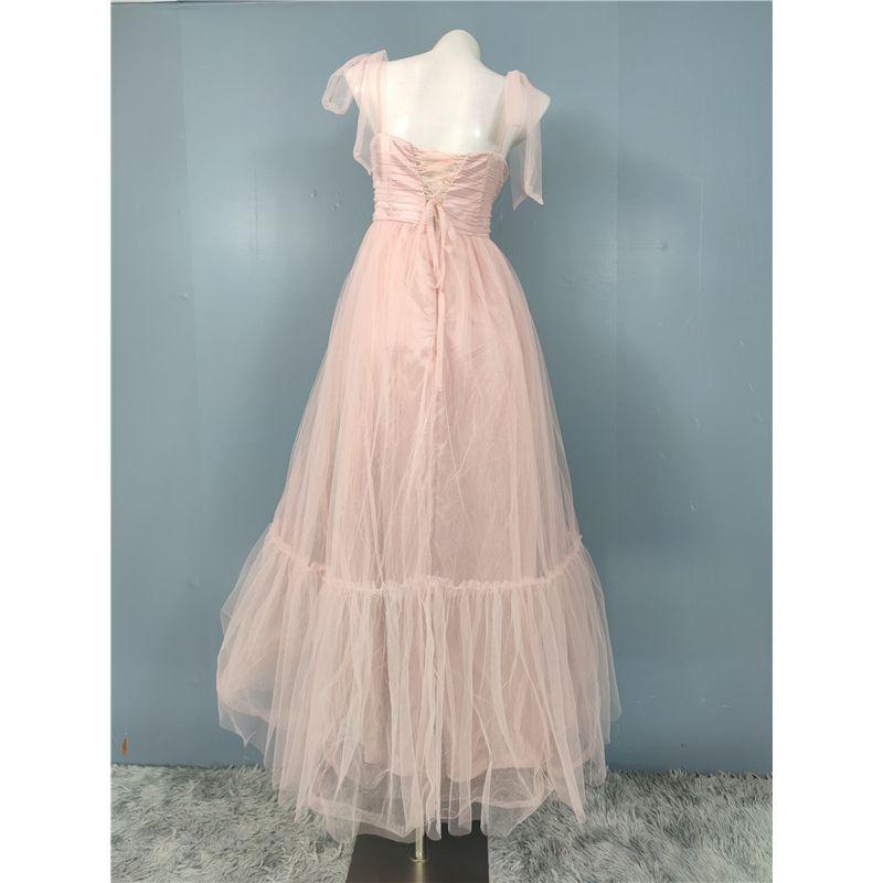Foreign Trade Order in Home Aura Puffy Large Swing Skirt Vacation Mesh Slimming Beautiful Banquet Party Dopamine Dress