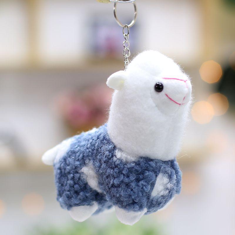 Cute Cartoon Alpaca Super Cute Schoolbag Small Doll Pendant Keychain Girl Heart Doll Plush Toy Small Gift