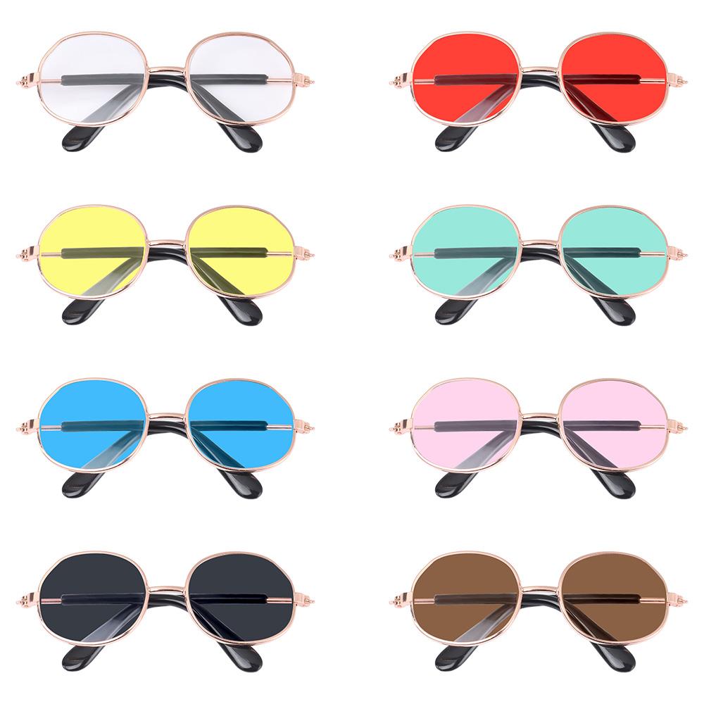 8.5cm Miniature Doll Sunglasses Metal Round Frame Glasses Lovely  Doll Eyeglasses For Blythe Doll Accessories Kids Toys