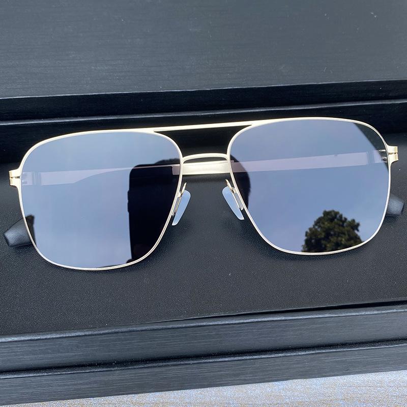 Non-polarized Oversized Thin FULL Frame No Screw Ultralight Men Suneyewear Fashion Polygon Eyeglasses