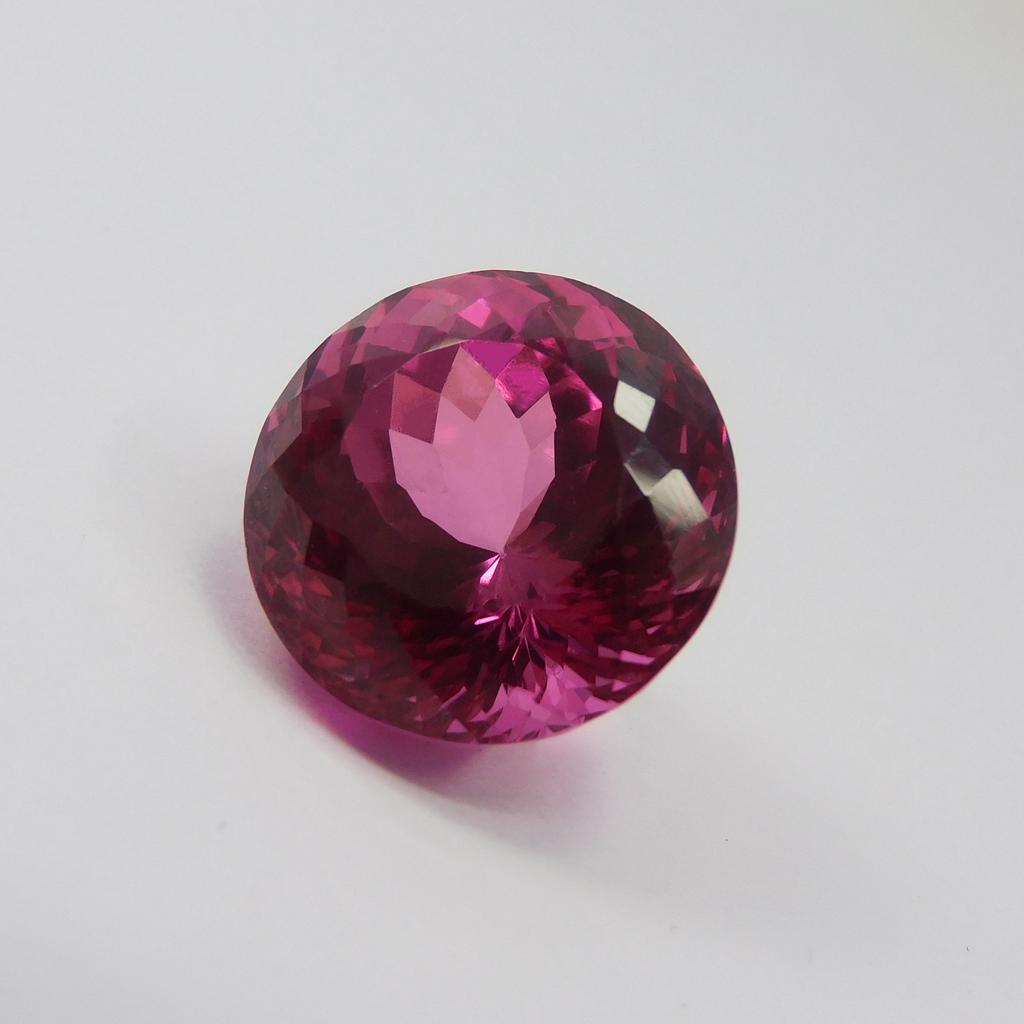 Natural Pink Sapphire Round Cut 25.30 Ct CERTIFIED Loose Gemstone Gift For Her