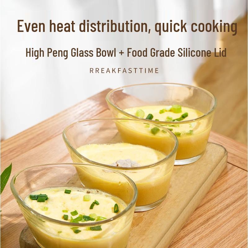 Universal Steamed Egg and Vegetable Bowl - Double Boiler for Egg Custard and Baby Food