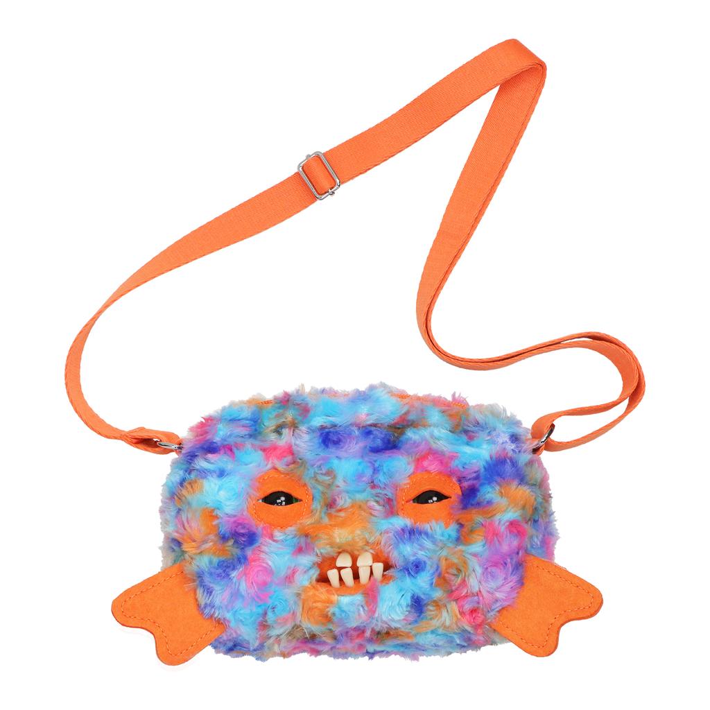 Jucării de Pluș Monstru cu Dinți Strâmbi Geantă de Umăr Ciudat cu Ochi Mari McStinkles Pisică Pluș Geantă Crossbody Cadouri