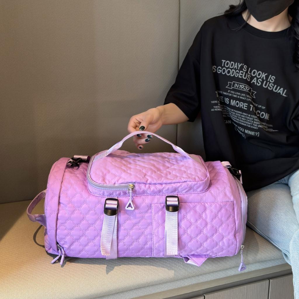 Multifunctional large-capacity fashion and leisure portable shoulder travel bag dry and wet separation sports fitness bag strap shoe compartment