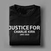 Gerechtigkeit für Charlie Kirk T-Shirt Herren Neuheit Baumwoll-T-Shirt Rundhals Kurzarm T-Shirt Druck Kleidung