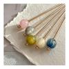 Simple Hair Stick Hairpin for Women - Candy Bead Design, Elegant & Versatile for Kimono, Yukata, Formal Occasions, and Everyday Wear (Ivory)