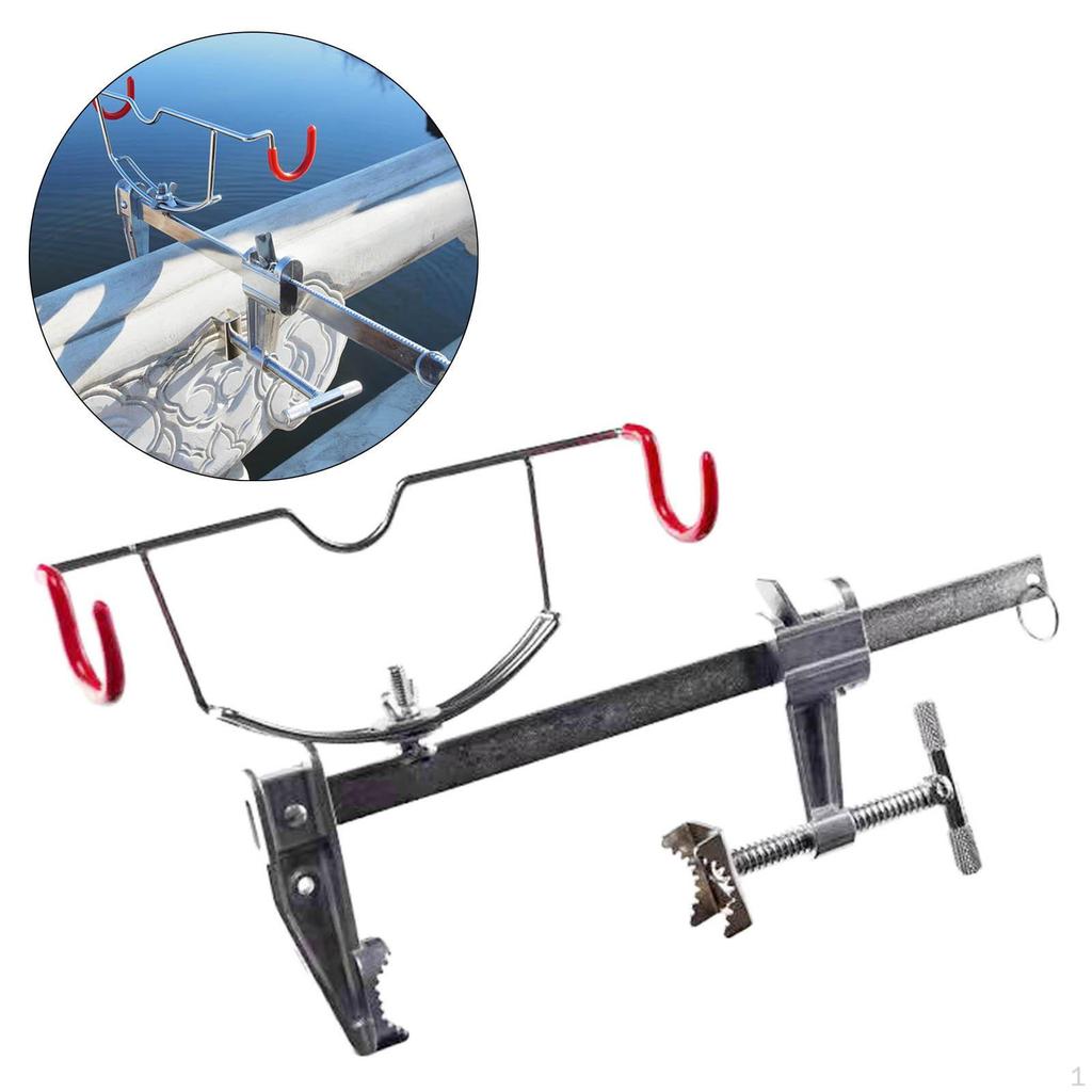 Rod Holder Bracket Support Tool Adjustable for Boat Kayak Bridge Pier Sea Railing