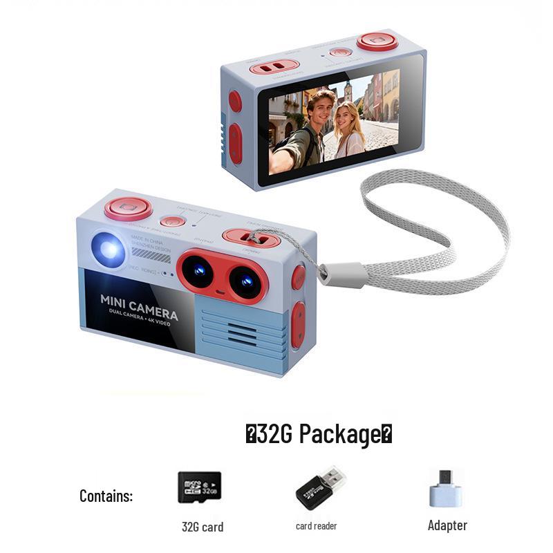 G9 Mini Dual Lens 4K HD Student Pocket Camcorder for Children.