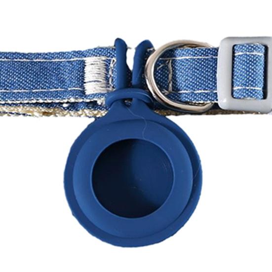 Cat Collar Adjustable Quick Release Wear Resistant Pet Neck Strap Safety Band Tracker Protective Case for AirTag
