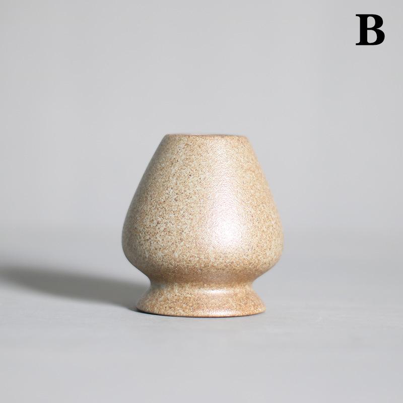 Japanese Coarse Pottery Matcha Tea Chasen Holder Stand Bowl Bamboo Whisk Grinder Teaware Tools Holder Tea Accessories Teaware