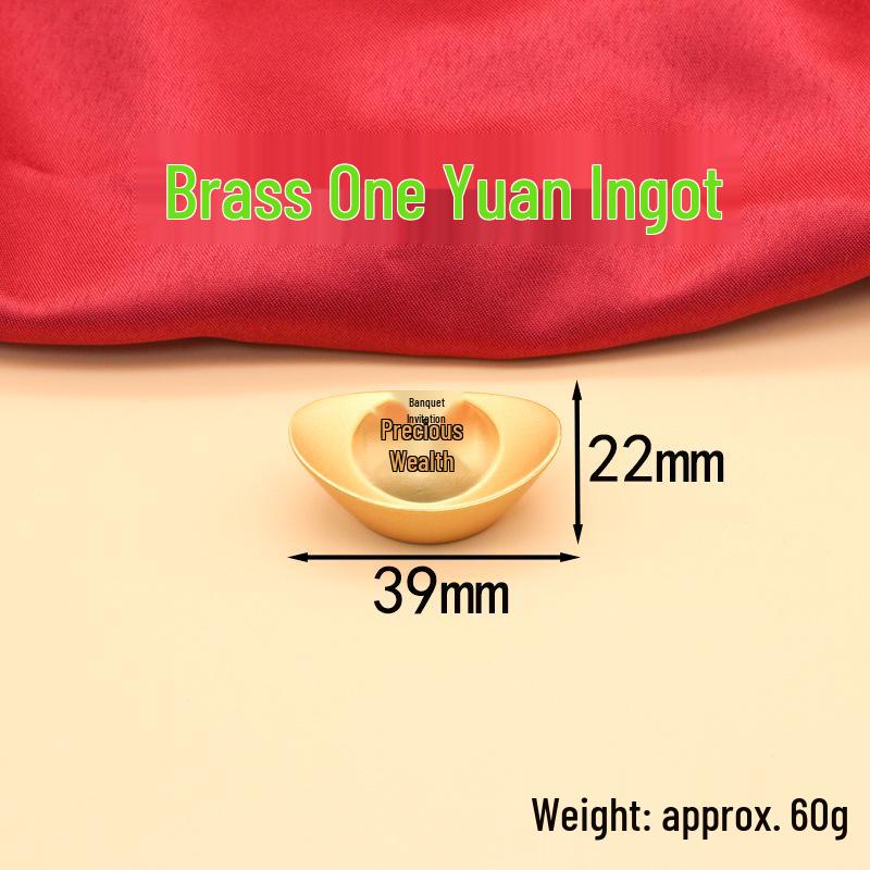 Golden Fortune Ingot Ornament for Home or Office Décor