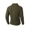 Men's Solid Color Button Lapel Long Sleeve Top Men's Casual Fashion Long Sleeve Top