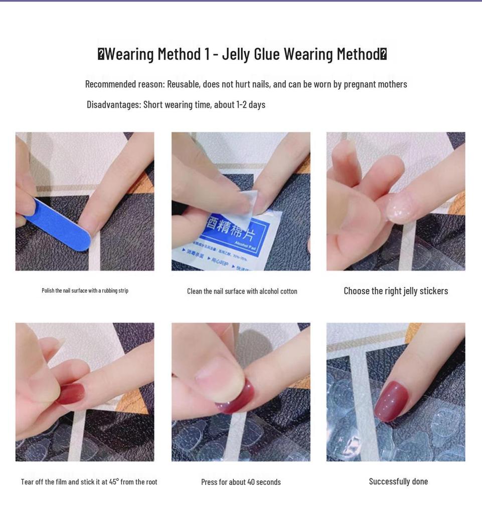 Handmade Pink Candy Bear Nail Patches - Cute, Long Style for Girls