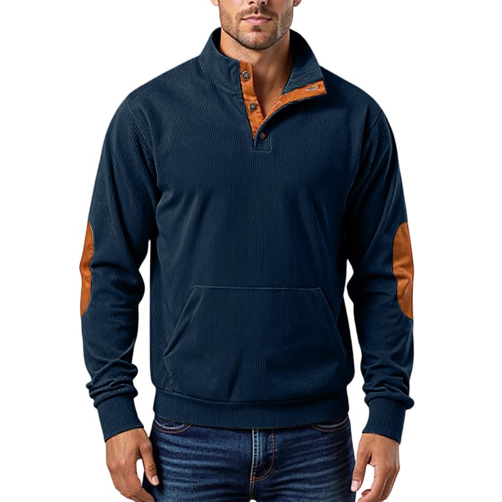 Men's Outdoor Leisure Standing Collar Long Sleeves Hoodie
