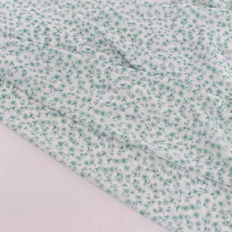 New Pearl Chiffon Printed Fabric Summer Small Floral Single-layer Thin Through Hanging Good Fabric for DIY Dress Slip Skirt