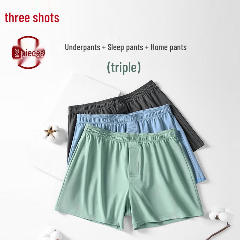 Sanquan Men's Pure Cotton Loose Boxer Shorts