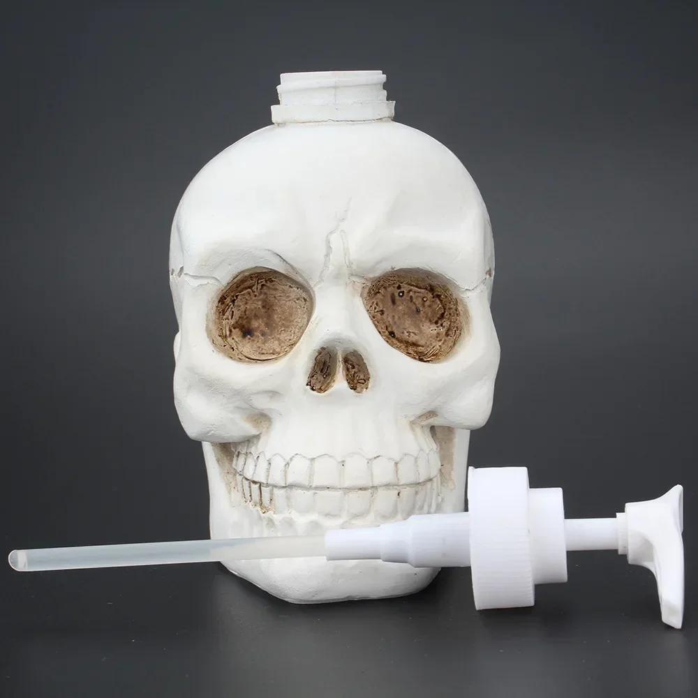 350ML Creative Skull Shower Gel Hand Soap Shampoo Bottle Press Type Bottle Use for Bathroom&Shower Room Kitchen Tool&Home Decor