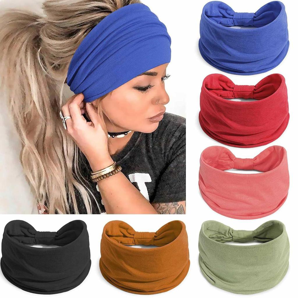Women's Wide Yoga & Sports Elastic Headband: Bohemian Style Hair Accessory
