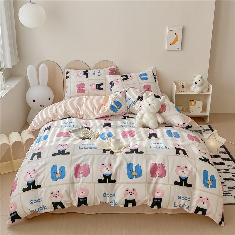 3Pcs Vintage Floral Plaid Pattern Duvet Cover Set 100% Cotton Ultra Soft Comforter Cover with Zipper Flowers Queen Bedding Set