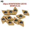 Versatile CNC Carbide Inserts Blade Cutter Lathe Turning Tool Kit 10pcs