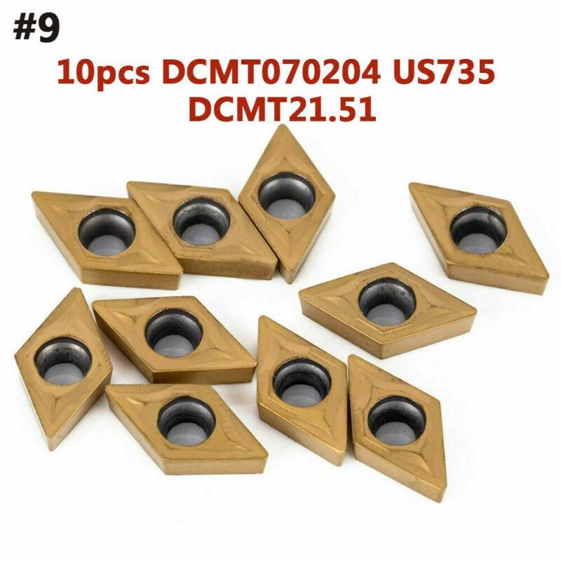 Versatile CNC Carbide Inserts Blade Cutter Lathe Turning Tool Kit 10pcs