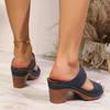Fashion Comfort Chunky Heels Sandals for Women Summer 2025 Lightweight Open Toe Outdoor Slippers Woman Non Slip Casual Sandalias Mujer