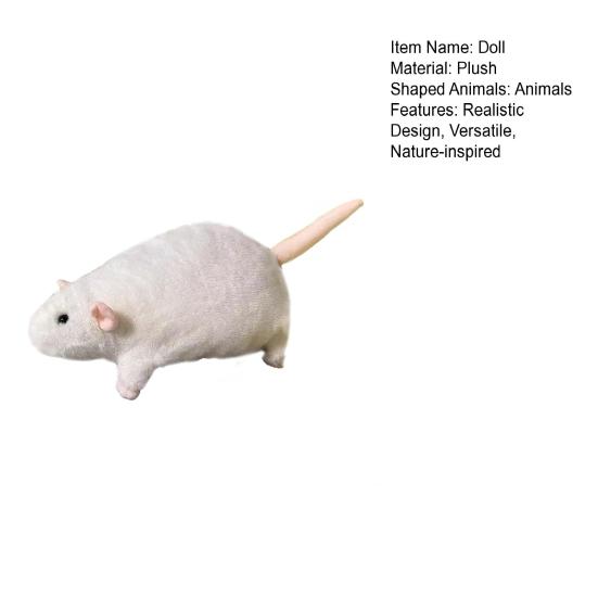 Large Mouse Plush Toy Realistic Rat Stuffed Animal Cute Mouse Plushie for Prank Gags Unique Gift for Rodent Lovers