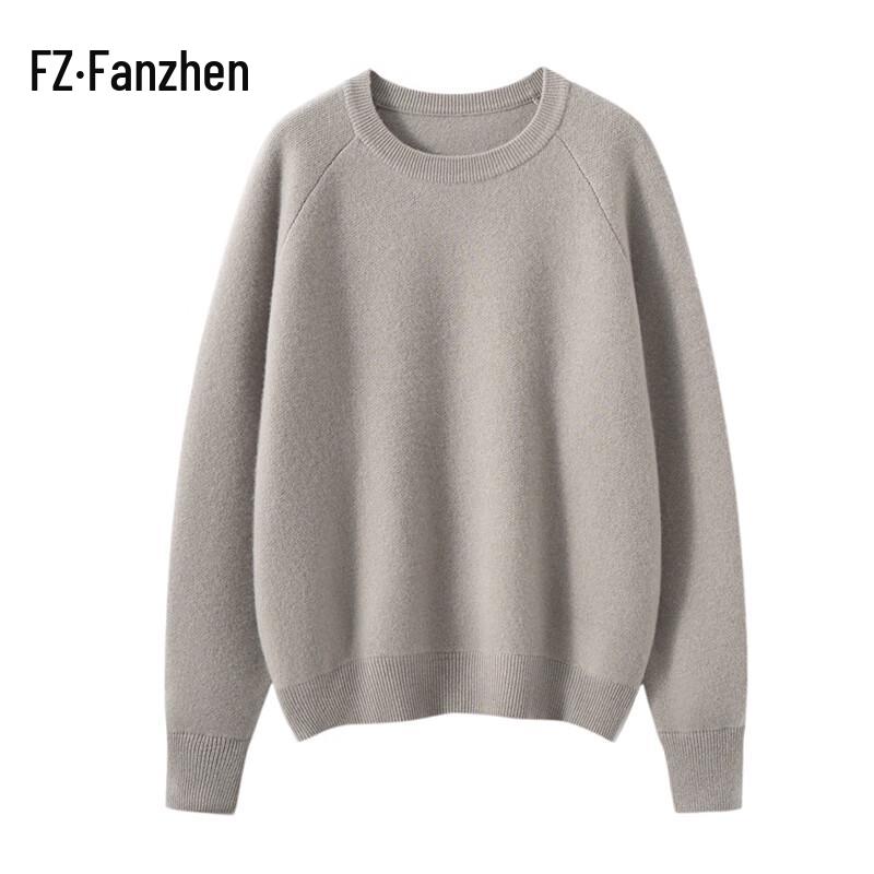 Fanzhen Women's Round Neck Cashmere Blend Sweater