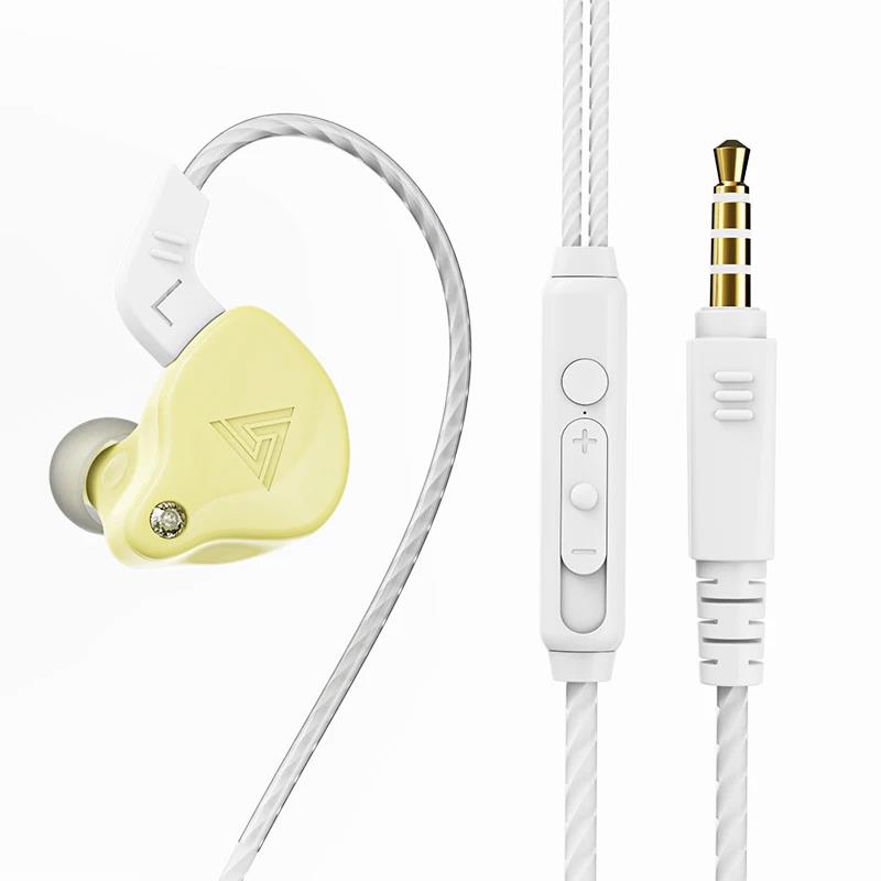 QKZ CK5 Wired Earphones In-Ear Headphones with Mic Volume Control HiFi Stereo Sound Deep Bass Tangle-Free for Phone Laptop PC